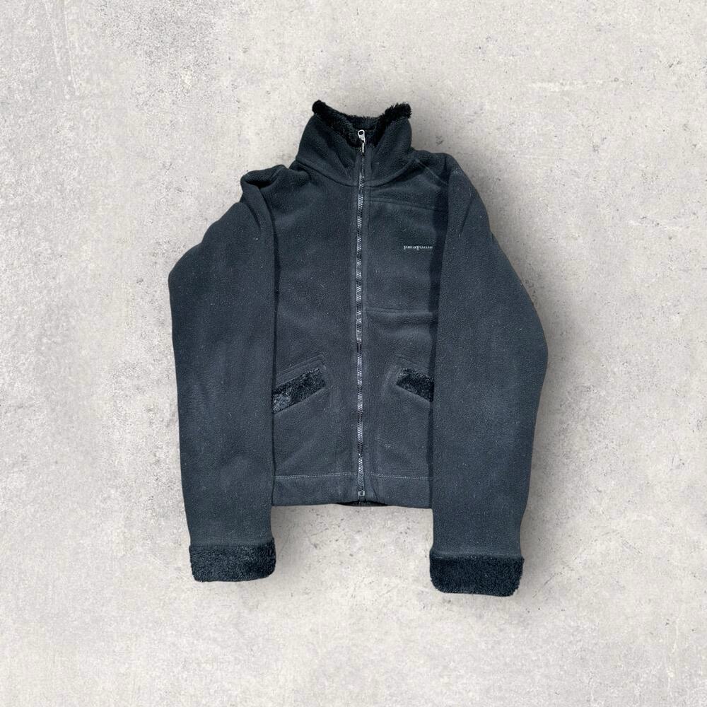 Patagonia Synchilla Windzone Fleece Jacket Black Reversible Women’s Size Small